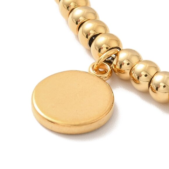 NWOT Stainless Steel Enamel Yin Yang beaded Bracelet W Extender Resists Tarnish - Picture 3 of 4